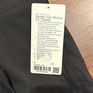 lululemon athletica Black Wunder Train HR Crop Pants